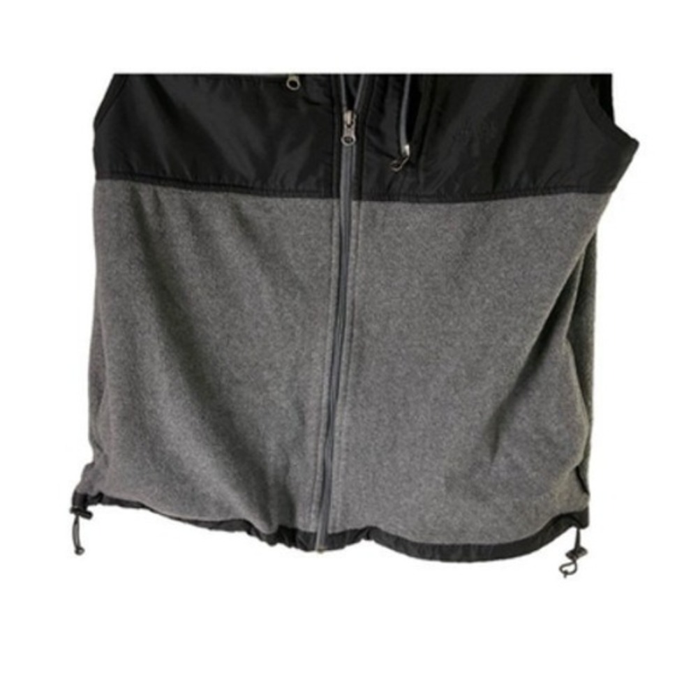 Chaps Mens Full Zip Fleece Vest Gray Black Colorblock Large Y2K Outdoor - Picture 7 of 10